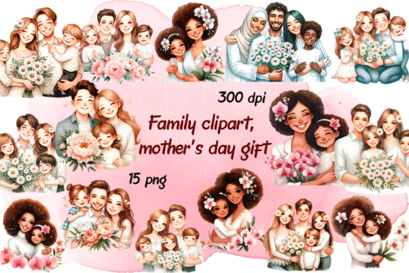 Big Family Clipart: The Perfect Asset for Heartfelt Designs