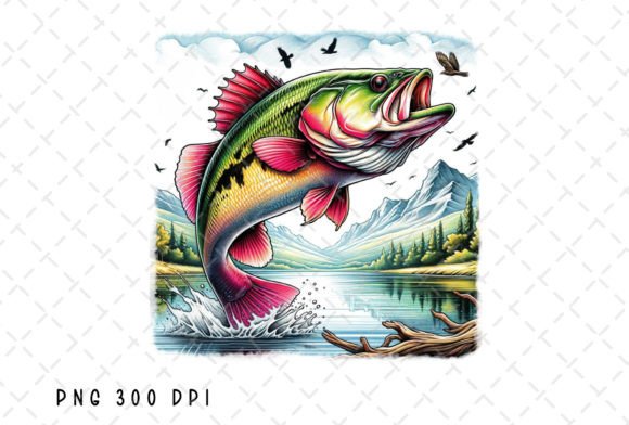 Capture the Thrill: Using the Jumping Bass Fish Fishing Hunting PNG