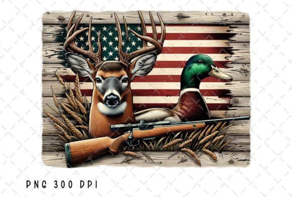 Deer Hunting Duck Hunter American Flag: More Than Just a Design