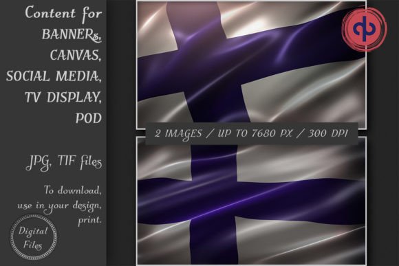 Finland Flag 3D Bundle: Realistic 8K Design Assets