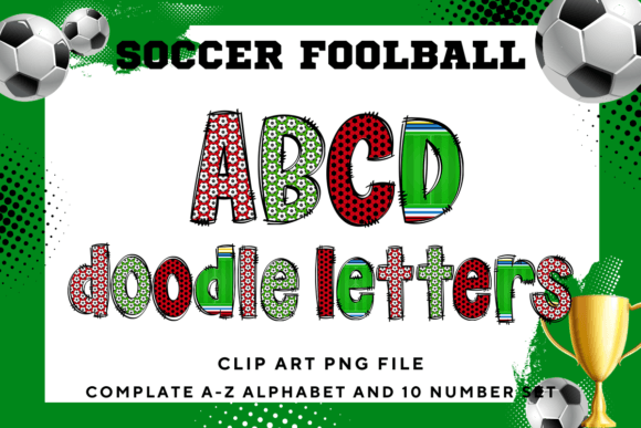 Football Soccer Doodle Alphabet Letters: A Designer's Playful Asset