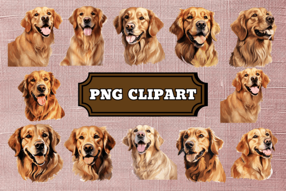 Golden Retriever Dog Clipart Bundle: Your Go-To Design Asset