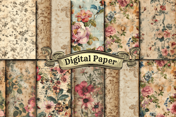 Grunge Distressed Vintage Digital Papers: Timeless Texture for Modern Design