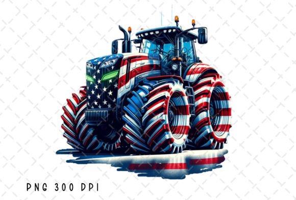 Patriotic Tractor USA American Flag PNG: A Designer's Asset Guide