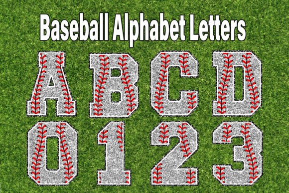 Score a Design Home Run with Baseball Alphabet Letter Glitter Sport