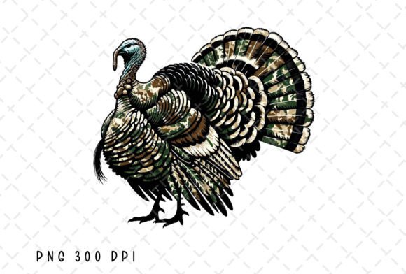Unlock the Wild: Turkey Hunting Camo Sublimation PNG for Your Projects