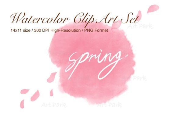 Watercolor Clipart Spring Petal Set: Fresh Floral Designs