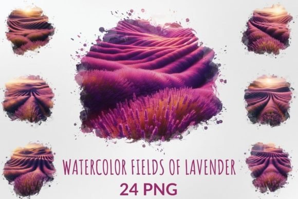 Watercolor Fields of Lavender Clipart: A Designer's Guide