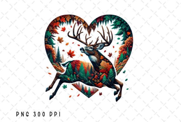 Whitetail Deer Hunting Heart Sublimation: Creative Design Guide